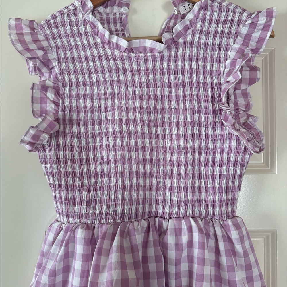 Gingham tiered midi dress - Picture 3 of 3